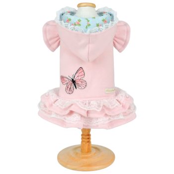 Abrigo con volante de mariposa